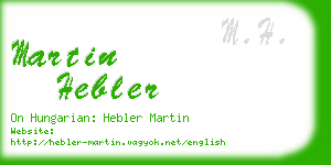martin hebler business card